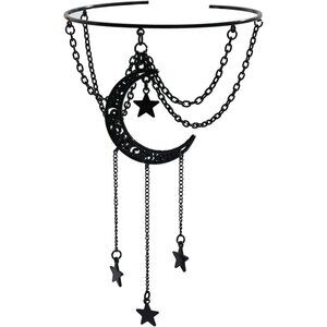 Gothic Arm Cuff Bracelets Plastic Open Cross Crescent Moon Punk Style